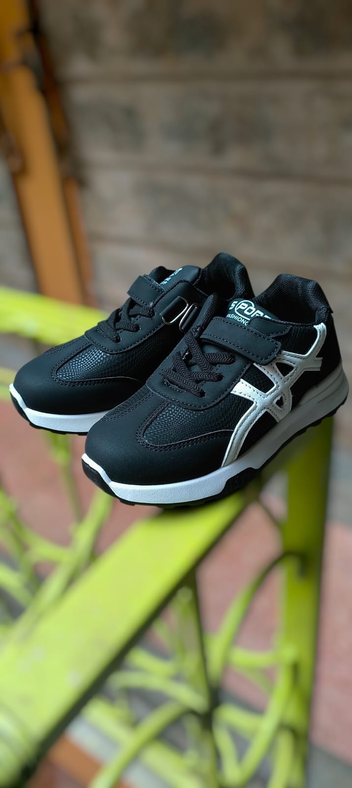 Kids Sports Sneakers (Beige/Black)