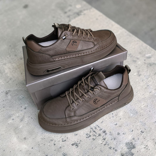 Men's Pure Leather Casual Shoes (Jungle green)