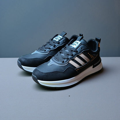 Men sneakers with stripes (Beige,Grey,Black)
