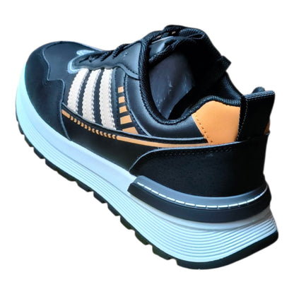 Men sneakers with stripes (Beige,Grey,Black)