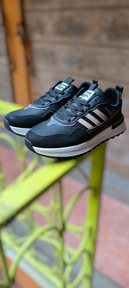 Men sneakers with stripes (Beige,Grey,Black)