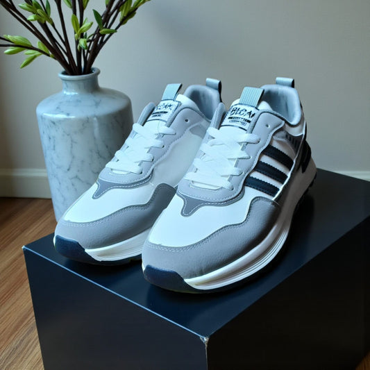 Men sneakers with stripes (Beige,Grey,Black)