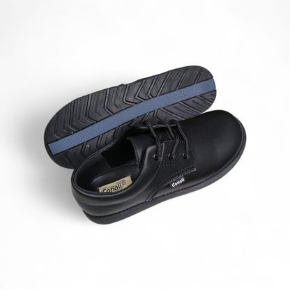 Conoli Boys Leather School Shoes with Shoelaces kids