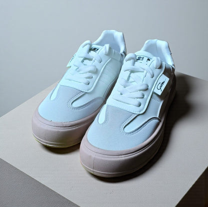 ladies sneakers double sole (Pink, White)