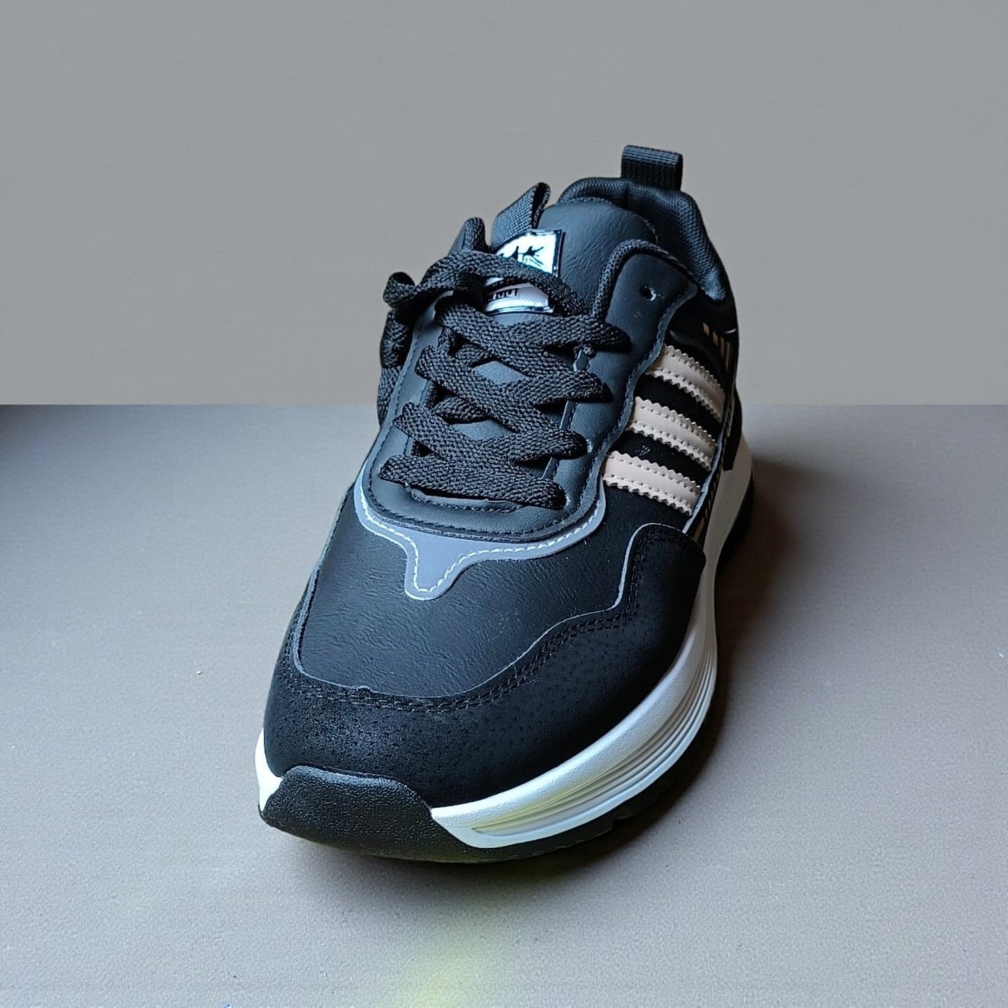 Men sneakers with stripes (Beige,Grey,Black)