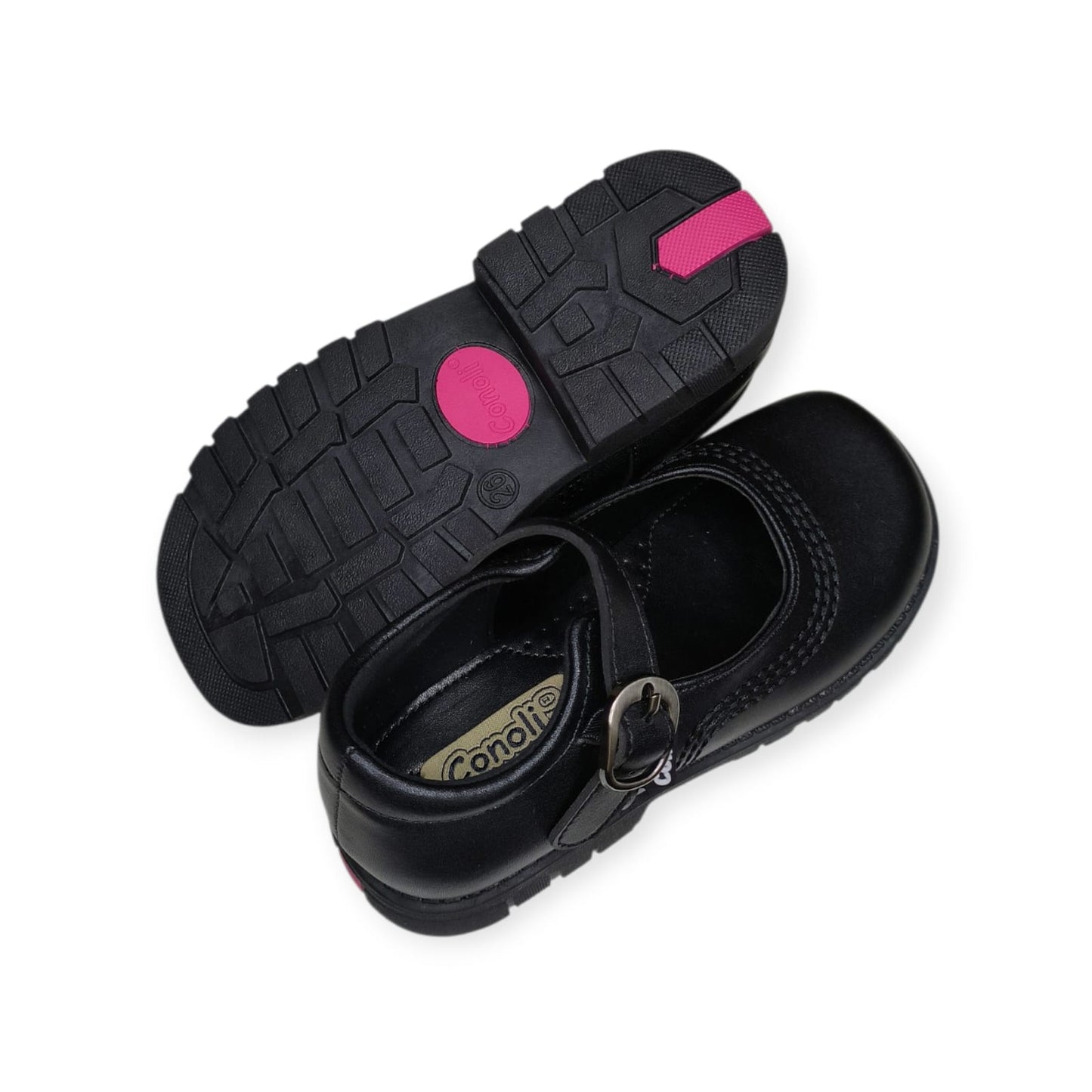 Conoli Dotted Leather Girls School Shoes with Fastener kids