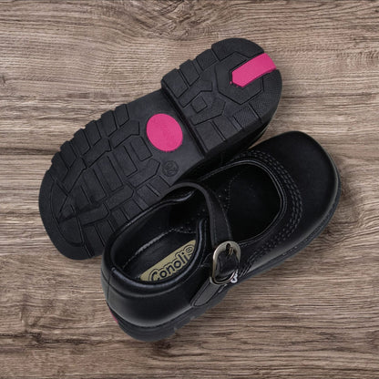 Conoli Dotted Leather Girls School Shoes with Fastener kids