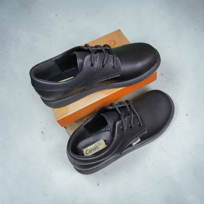 Conoli Boys Leather School Shoes with Shoelaces kids