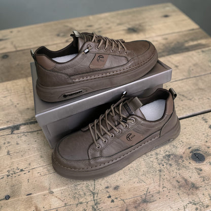 Men's Pure Leather Casual Shoes (Jungle green)