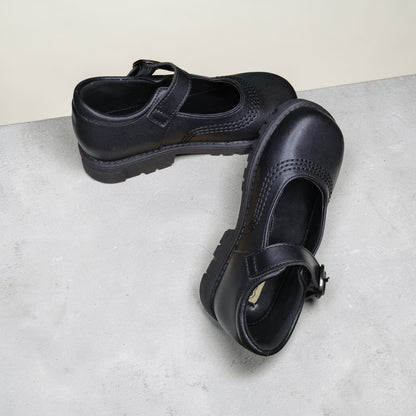 Conoli Dotted Leather Girls School Shoes with Fastener kids