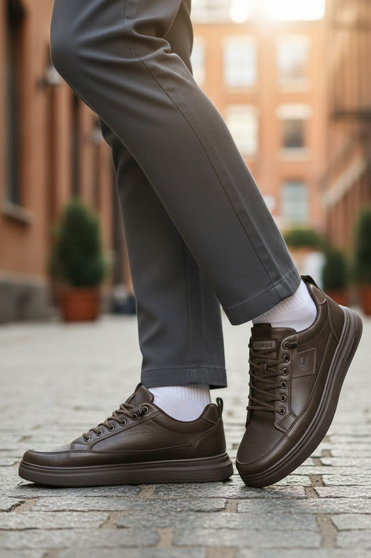 Men's Pure Leather Casual Shoes (Jungle green)