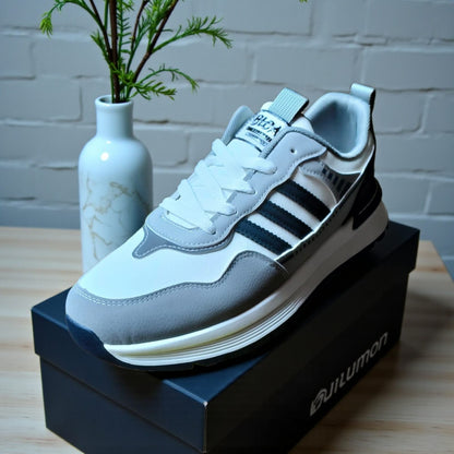 Men sneakers with stripes (Beige,Grey,Black)
